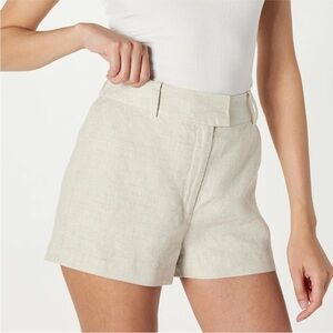 The Drop Dale Suiting Natural Linen Shorts In Tan Neutral Size L NWT